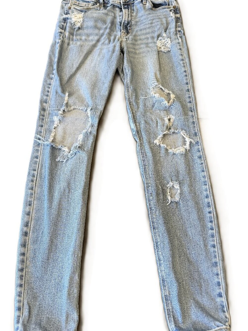 Old Navy Rockstar Super Skinny Mid Rise Distressed Jeans Women’s 10 Tall
